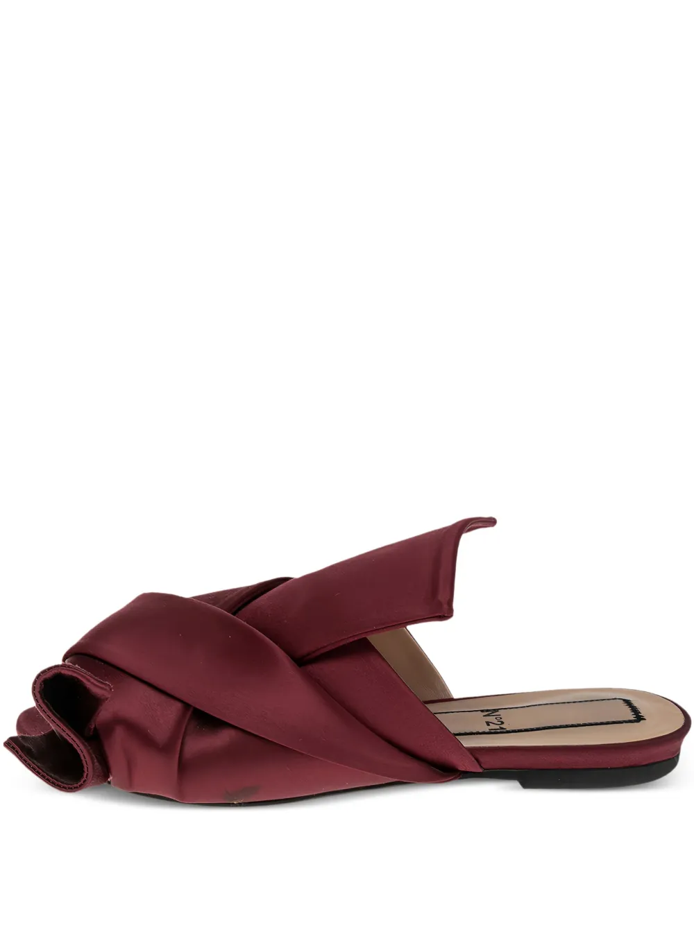 Nº21 satin flat sandals