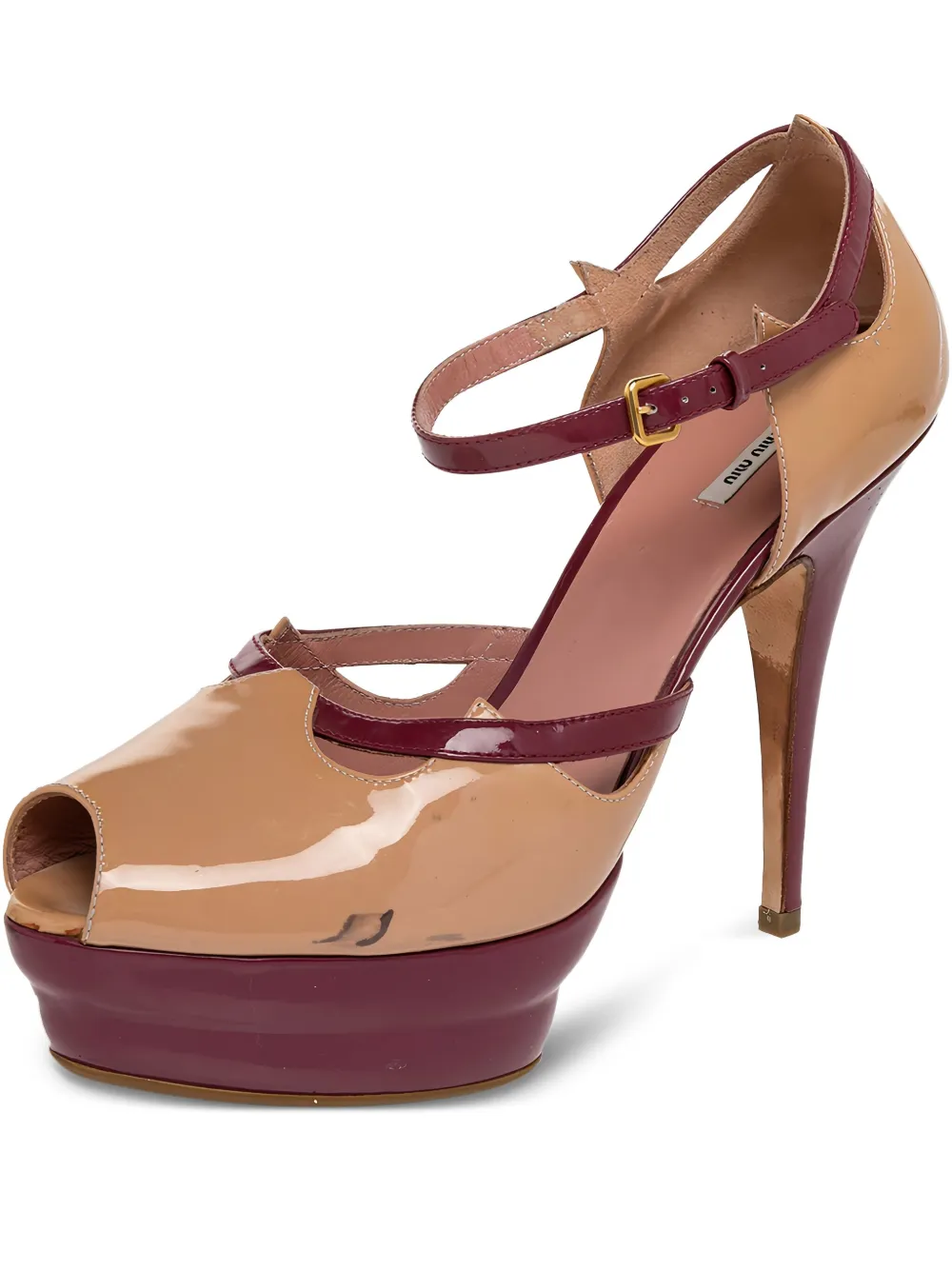 Miu Miu Pre-Owned 125mm leather pumps | Neutrals | Image 1