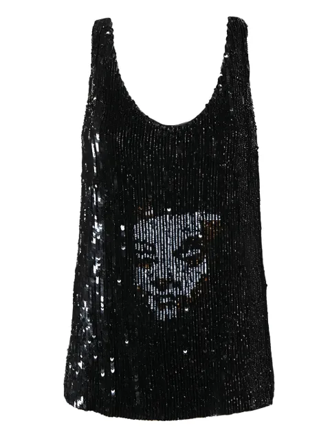 Alexander McQueen Pre-Owned Top verfraaid met pailletten