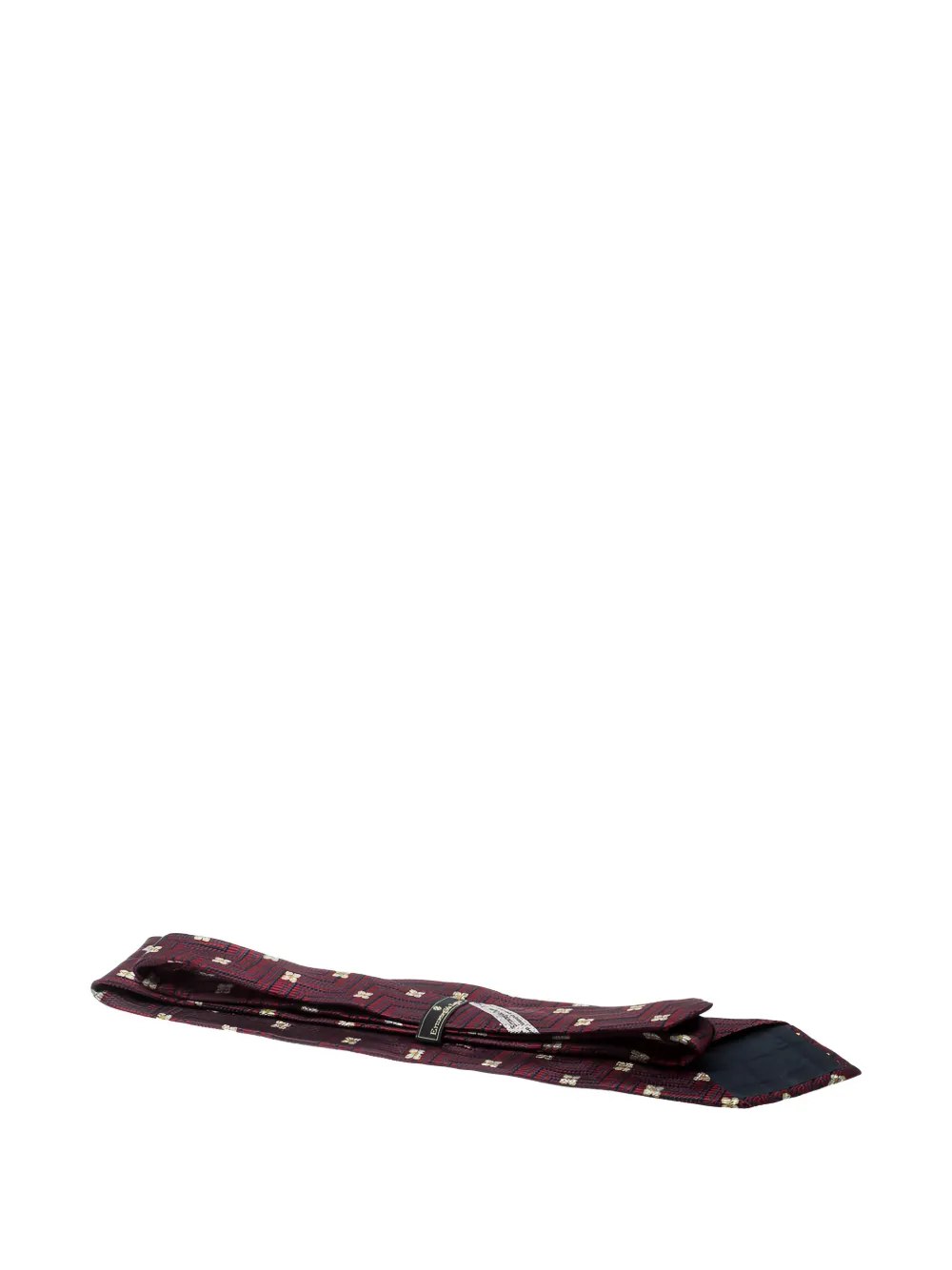 zigzag floral-pattern tie