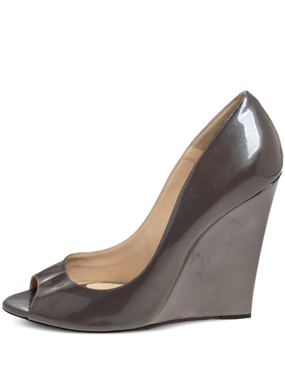 Jimmy Choo Pre-Owned 115mm leather sandals | Grey | Image 1