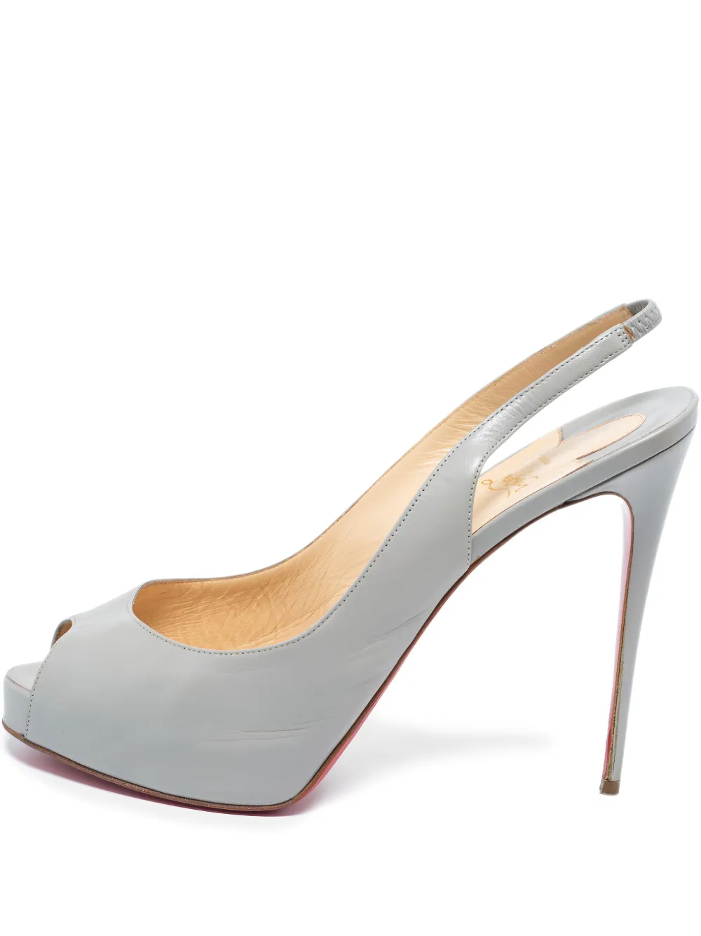 Pre-owned Christian Louboutin 120mm Slingback Sandals