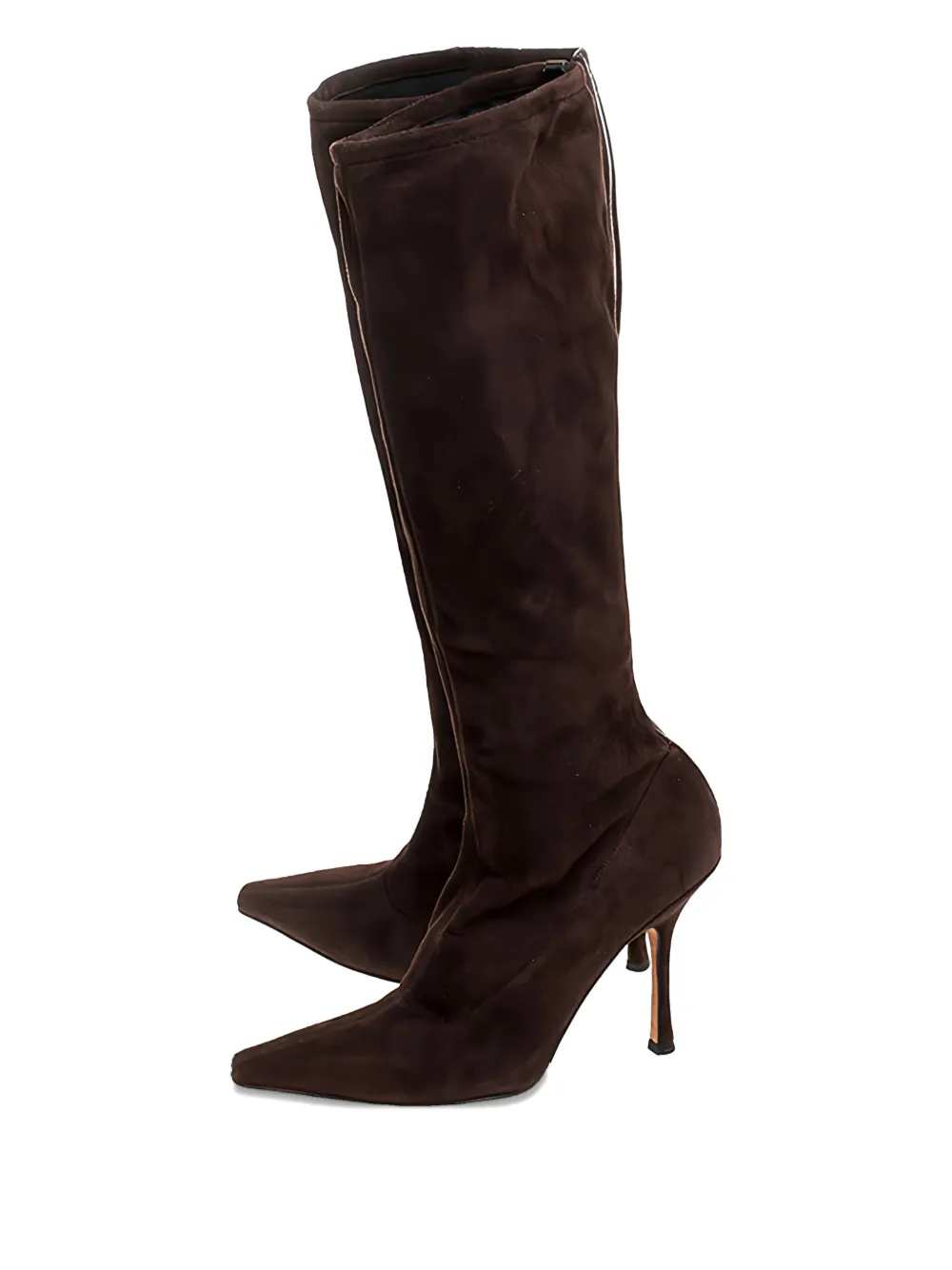 Jimmy Choo Pre-Owned 105mm pointed-toe suede knee-high boots | Image 2