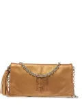 Carolina Herrera Vintage logo tassel clutch bag - Brown