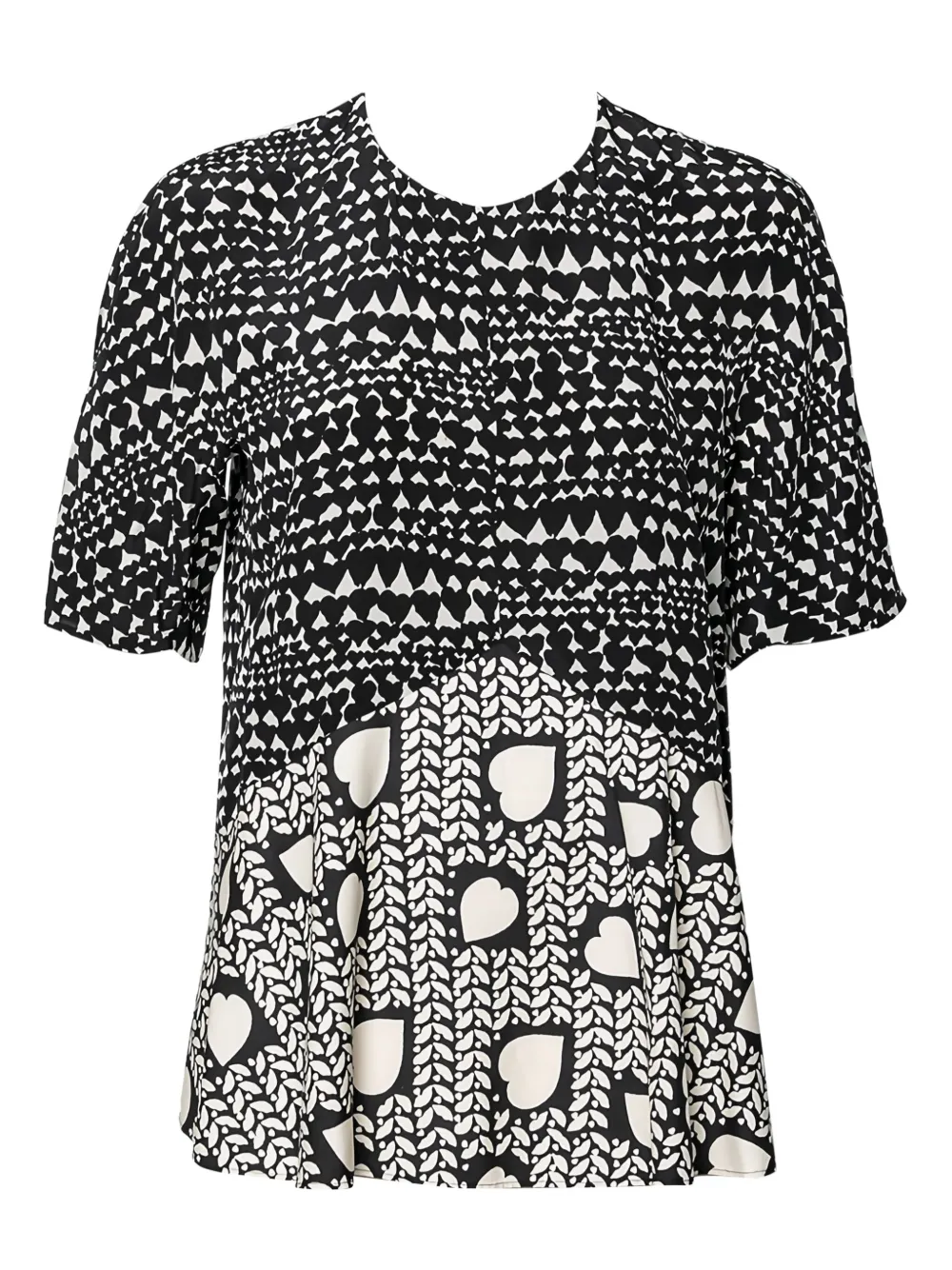 Stella McCartney Pre-Owned heart-patterned short-sleeve top | Black | Image 1