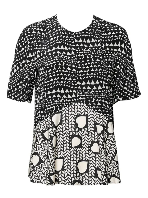 Stella McCartney Pre-Owned heart-patterned short-sleeve top