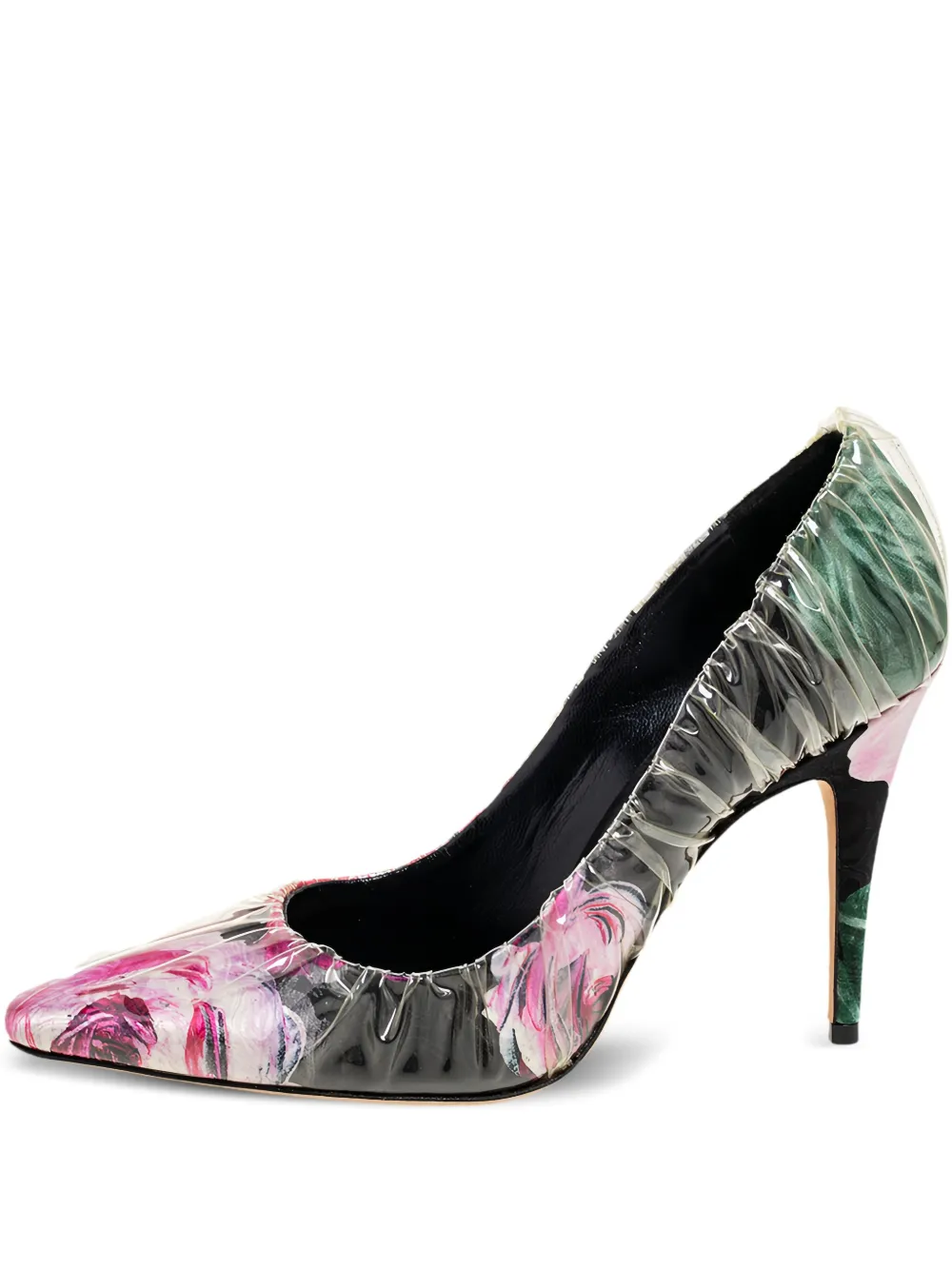 Jimmy Choo Pre-Owned 105mm floral-print heeled pumps | Black | Image 1