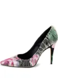 Jimmy Choo Pre-Owned 105mm floral-print heeled pumps - Black