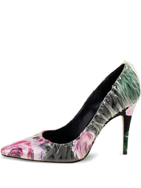 Jimmy Choo Pre-Owned zapatillas con estampado floral y tacón de 105mm