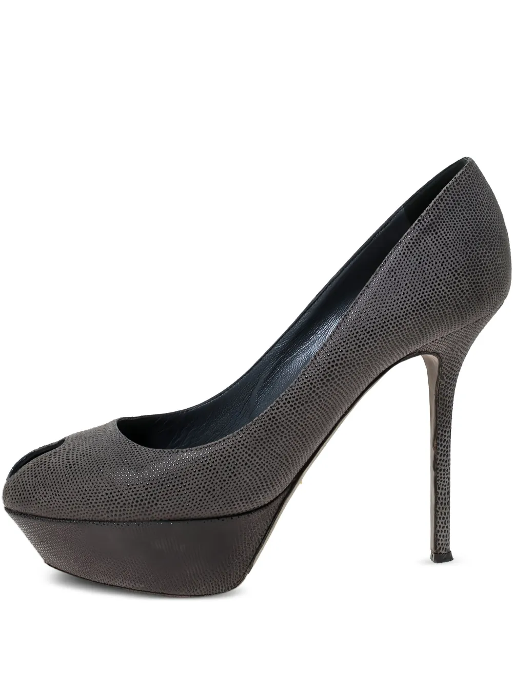 Sergio Rossi Vintage 2024 platform peep-toe pumps | Grey | Image 1