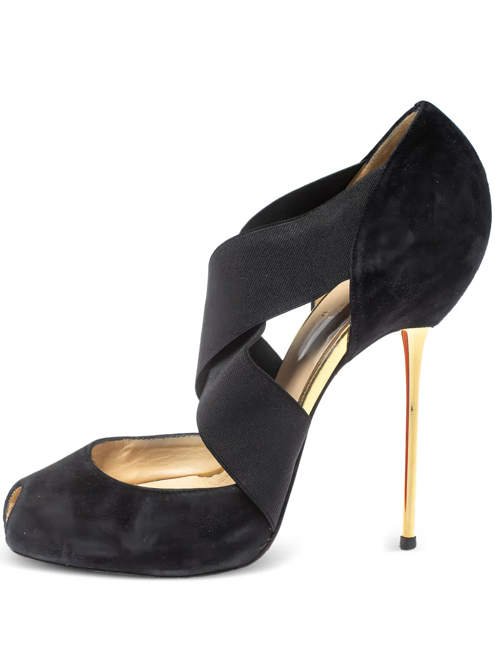 Christian Louboutin Pre-Owned 90mm クリスクロス パンプス - ブラック Christian Louboutin Pre-Owned 90mm クリスクロス パンプス - ブラック