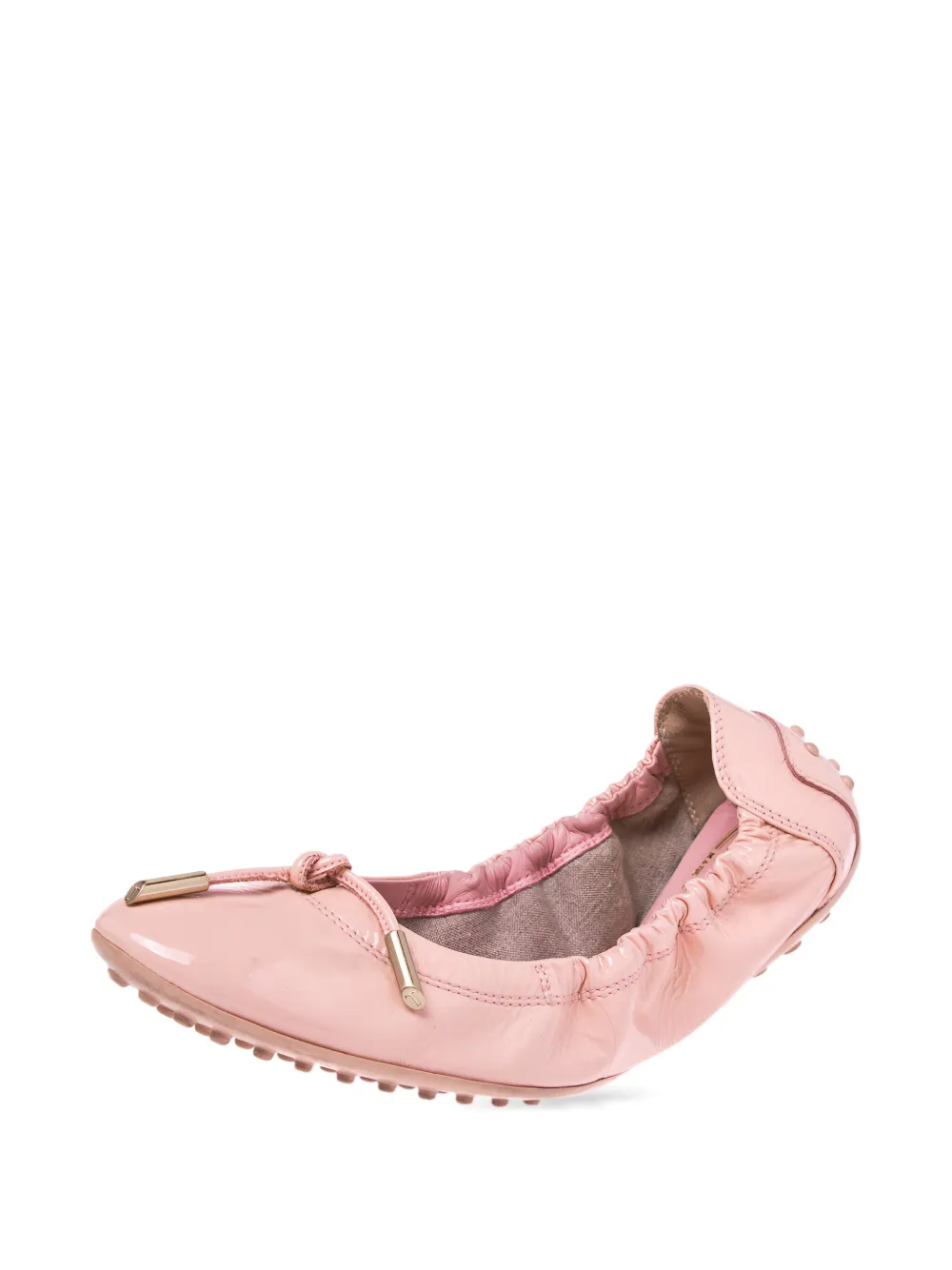 Tod's Vintage Pre-owned gesmockte gelakte ballerina's - Roze
