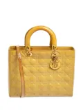 Christian Dior Pre-Owned Lady Dior quilted leather tote bag - Yellow