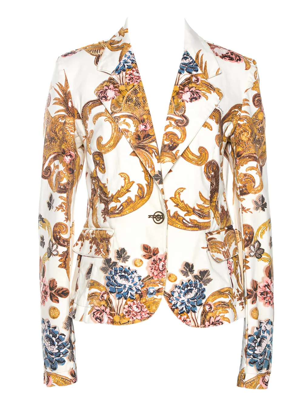 Just Cavalli Vintage baroque-print blazer - ニュートラル Just Cavalli Vintage baroque-print blazer - ニュートラル