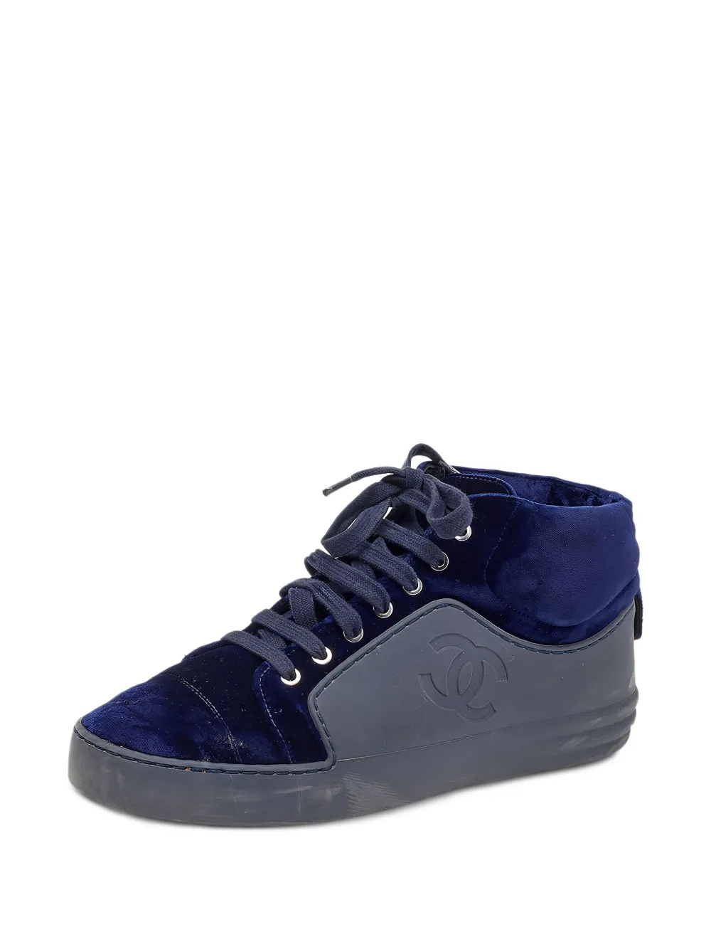 CHANEL Pre-Owned velvet high-top sneakers | Image 2