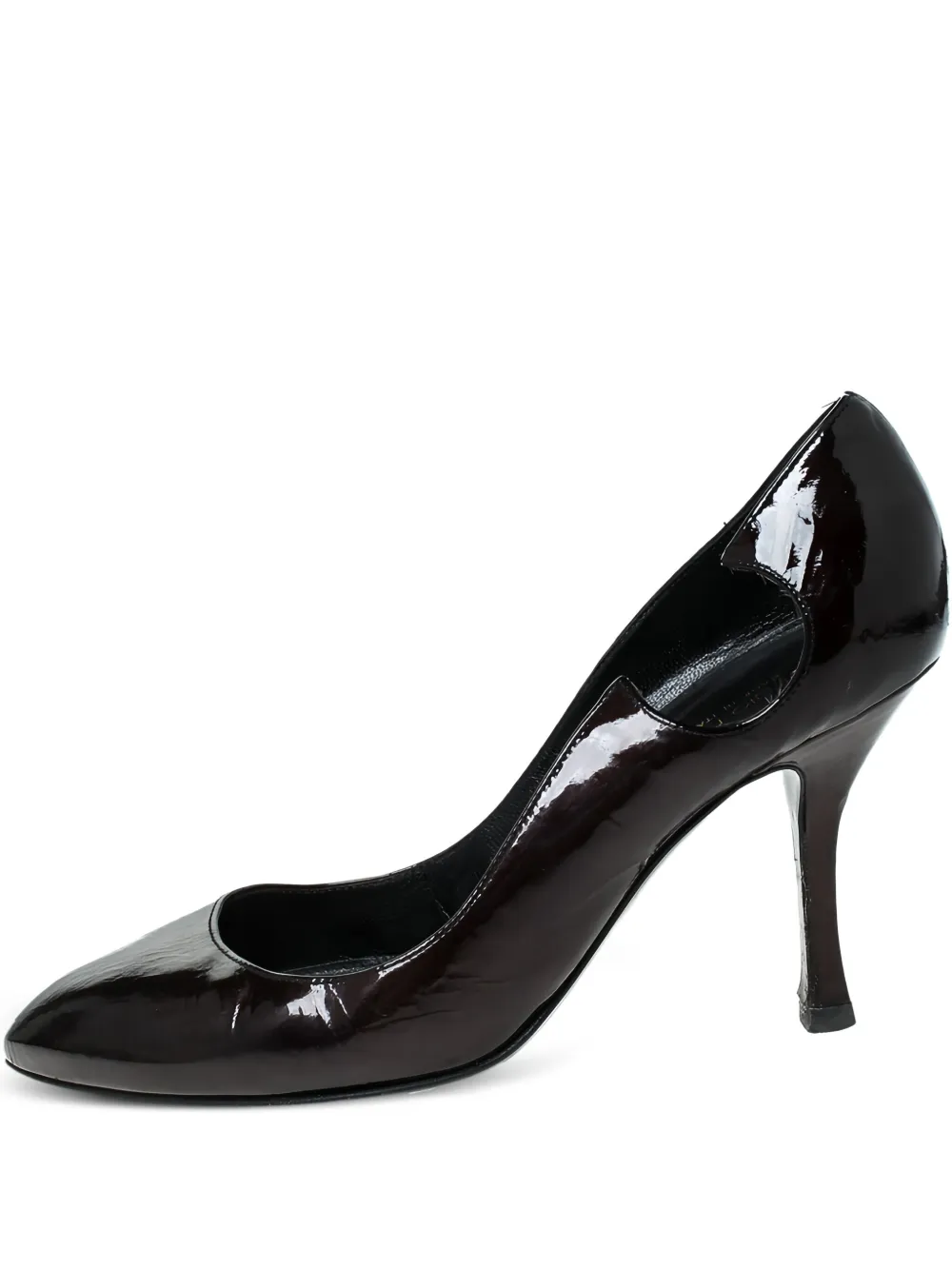 Sergio Rossi Vintage 90mm patent-leather cut-out pumps | Black | Image 1
