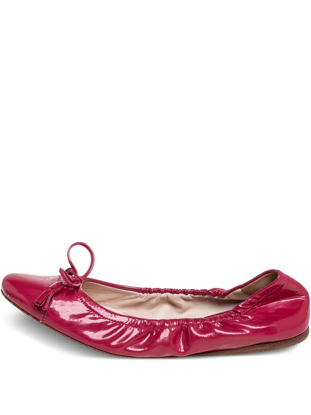 Prada Pre-Owned patent-finish ballet flats | Pink | Image 1