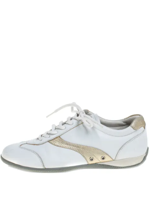 Prada Pre-Owned leather-trim sneakers