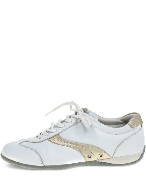 Prada Pre-Owned leather-trim sneakers