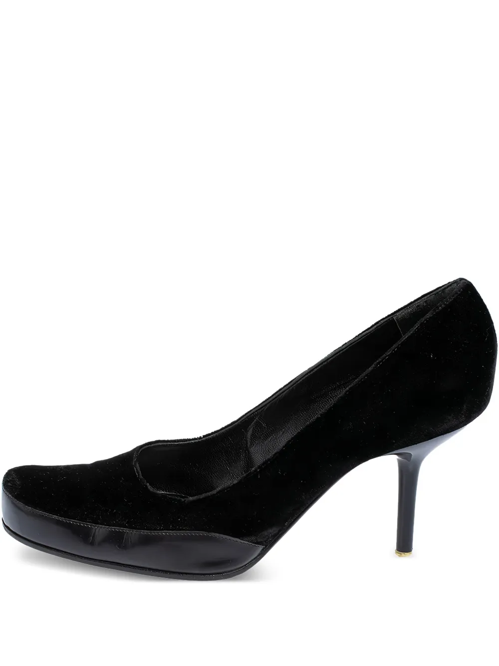 Sergio Rossi Vintage Pre-owned 85mm velvetsquare-toe pumps | Black | Image 1