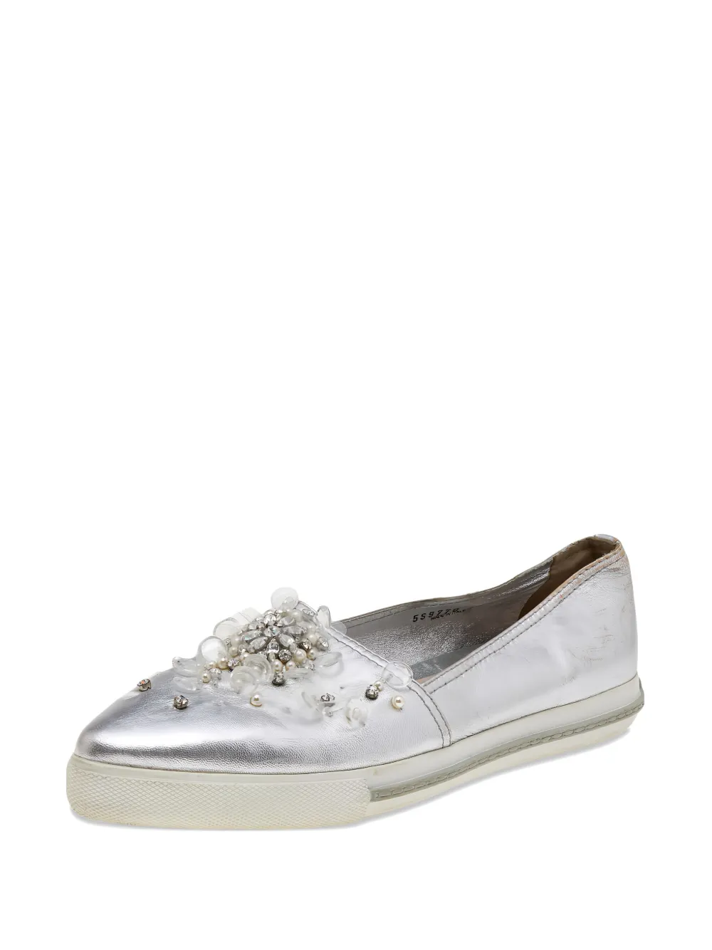 Miu Miu Pre-Owned crystal-embellishment sneakers | Image 2