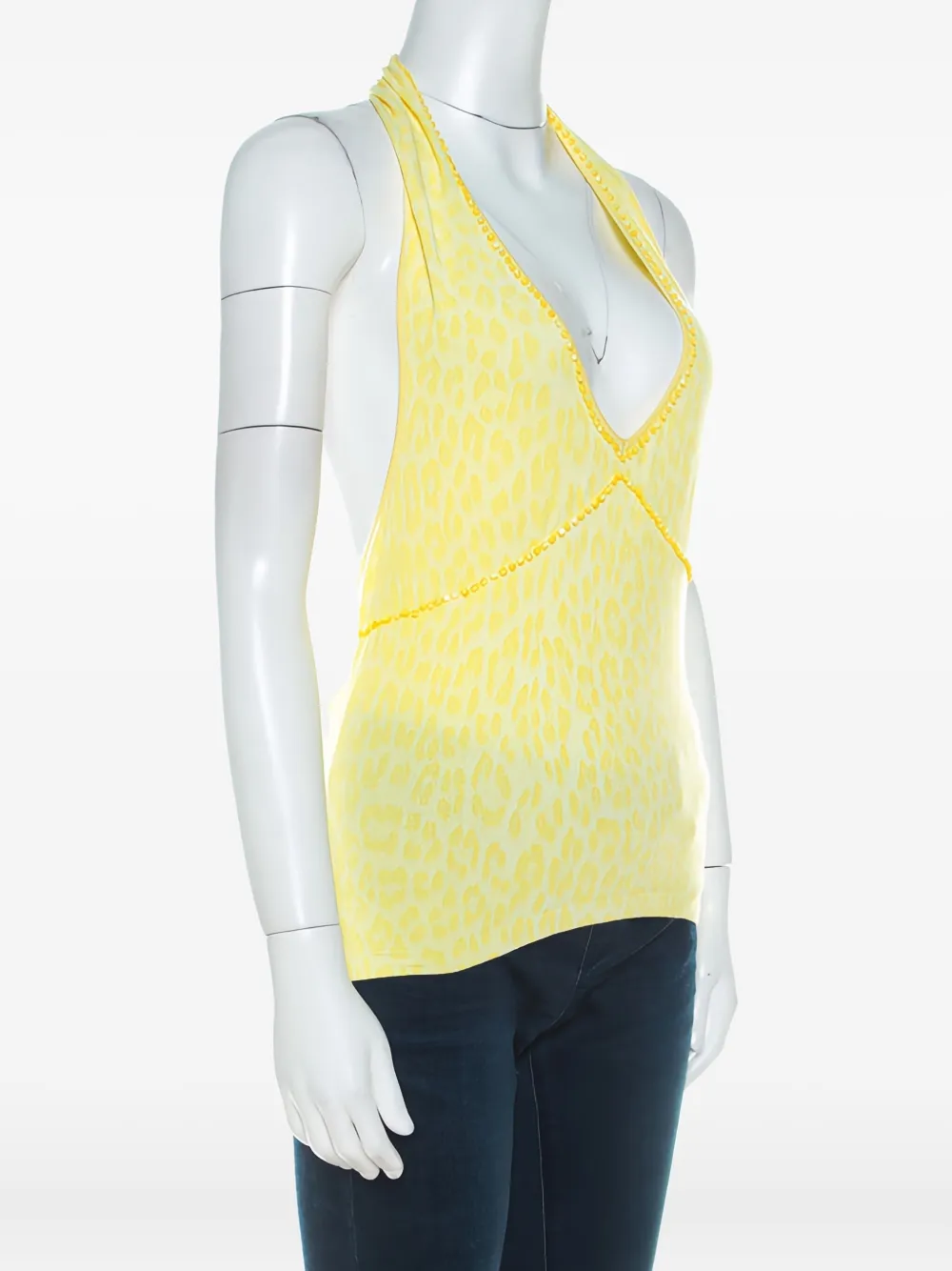 Blumarine Vintage top con cuello halter y cuentas | Image 2