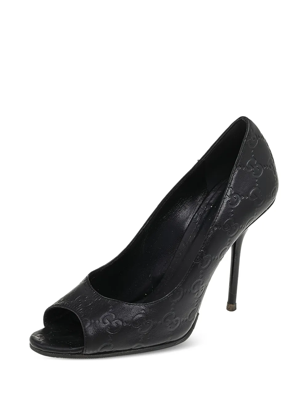 Gucci Pre-Owned 110 mm Guccissima pumps - Zwart