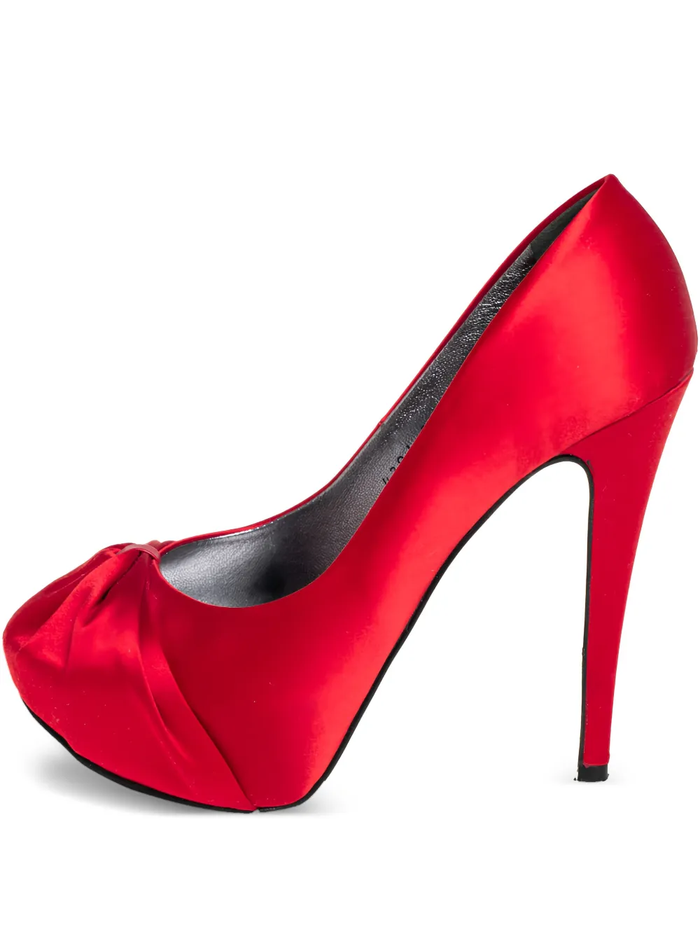 Gina pre-owned 130mm Gina satin platform pumps | Red | Image 1