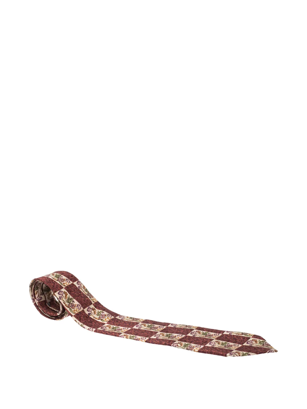 floral-jacquard silk tie