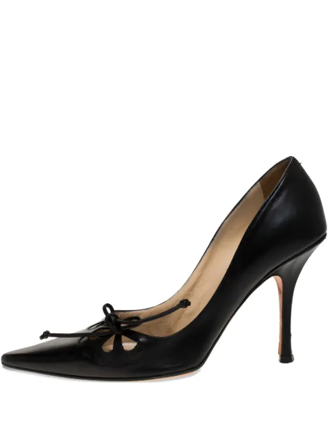 Jimmy Choo Pre-Owned 95mm leather cut-out pumps