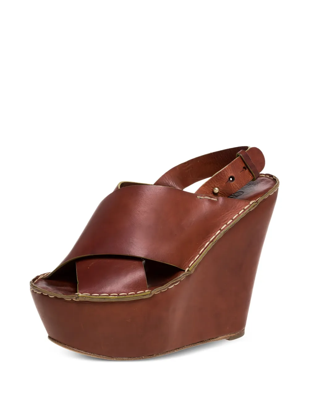 Chloé Pre-Owned crossover-strap platform sandals | Image 2