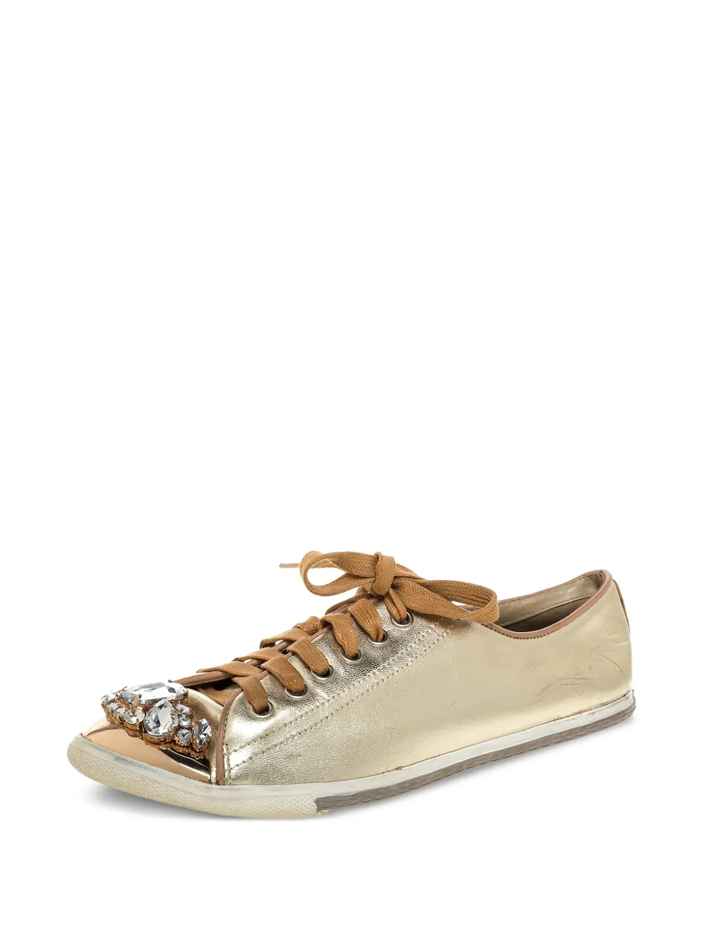 Miu Miu Pre-Owned crystal-embellished sneakers | Image 2