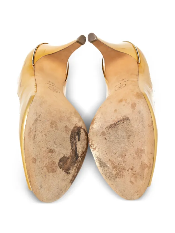 CHANEL Pre-Owned 100mm インターロッキング ココマーク パンプス