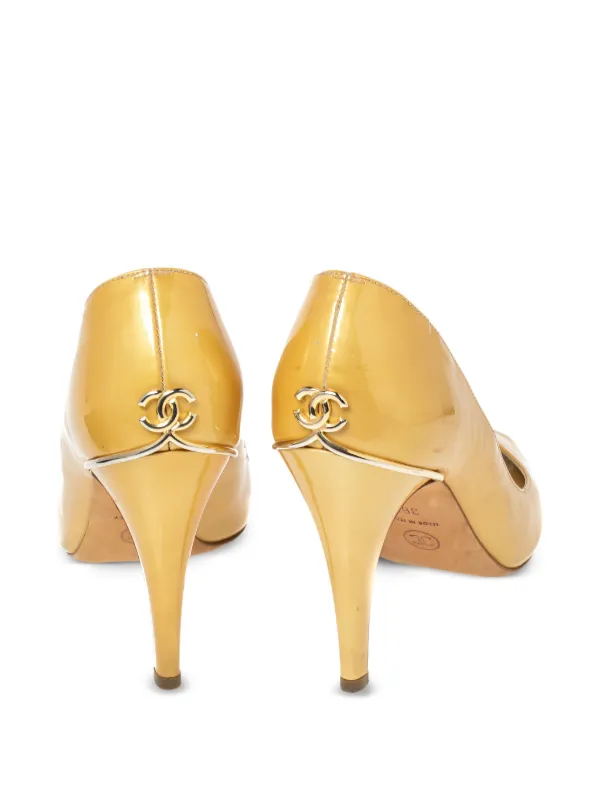 CHANEL Pre-Owned 100mm インターロッキング ココマーク パンプス