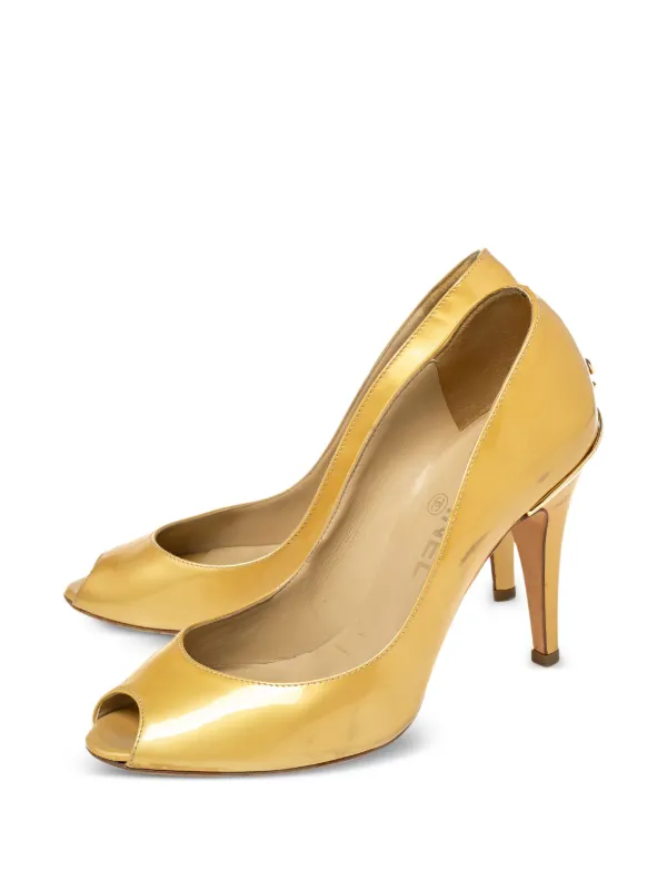 CHANEL Pre-Owned 100mm インターロッキング ココマーク パンプス