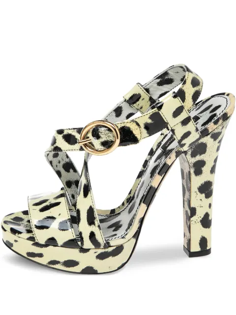 Dolce & Gabbana Pre-Owned 140mm leopard-print platform sandals