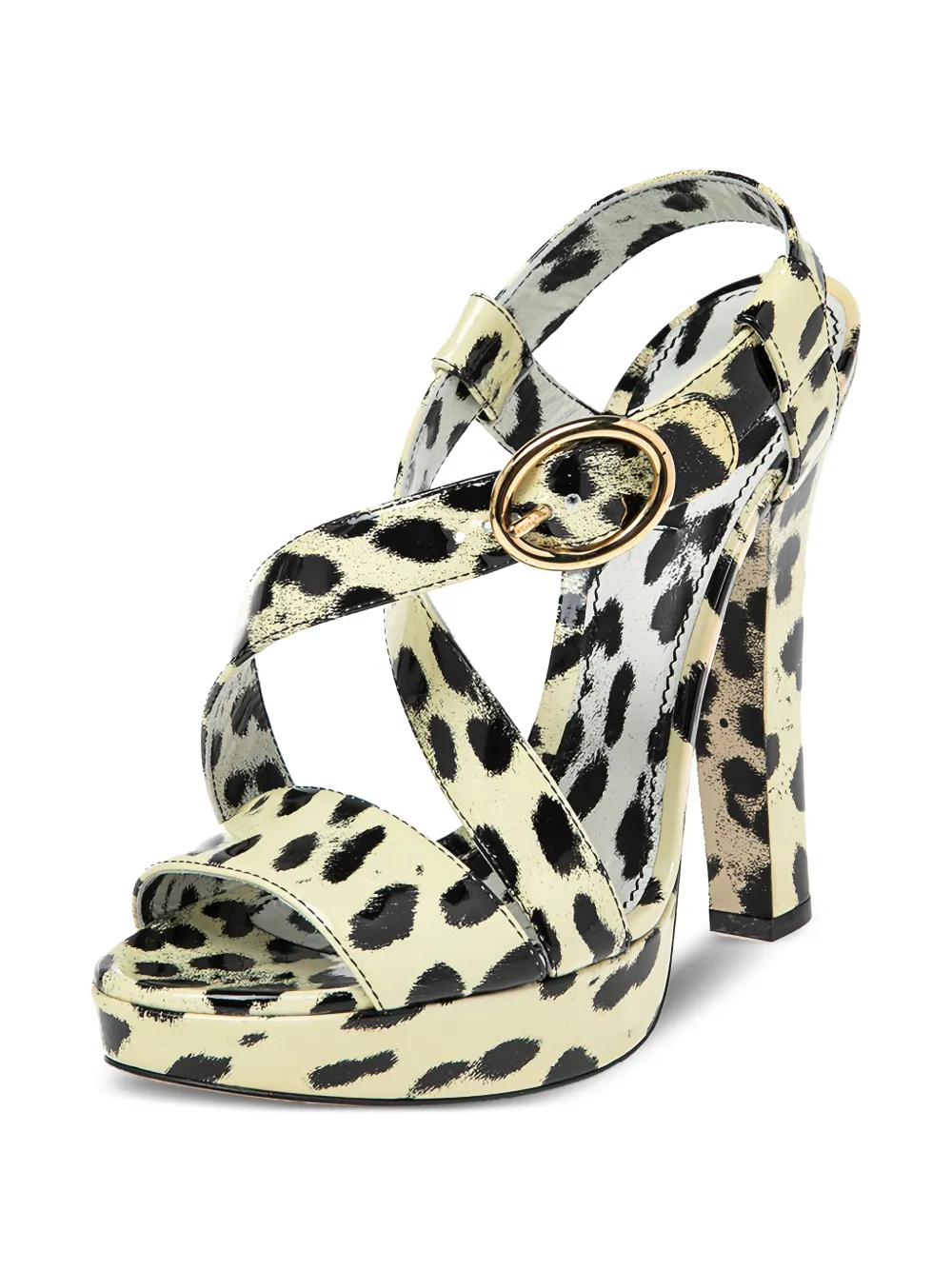 Dolce & Gabbana Pre-Owned 140mm leopard-print platform sandals | Image 2