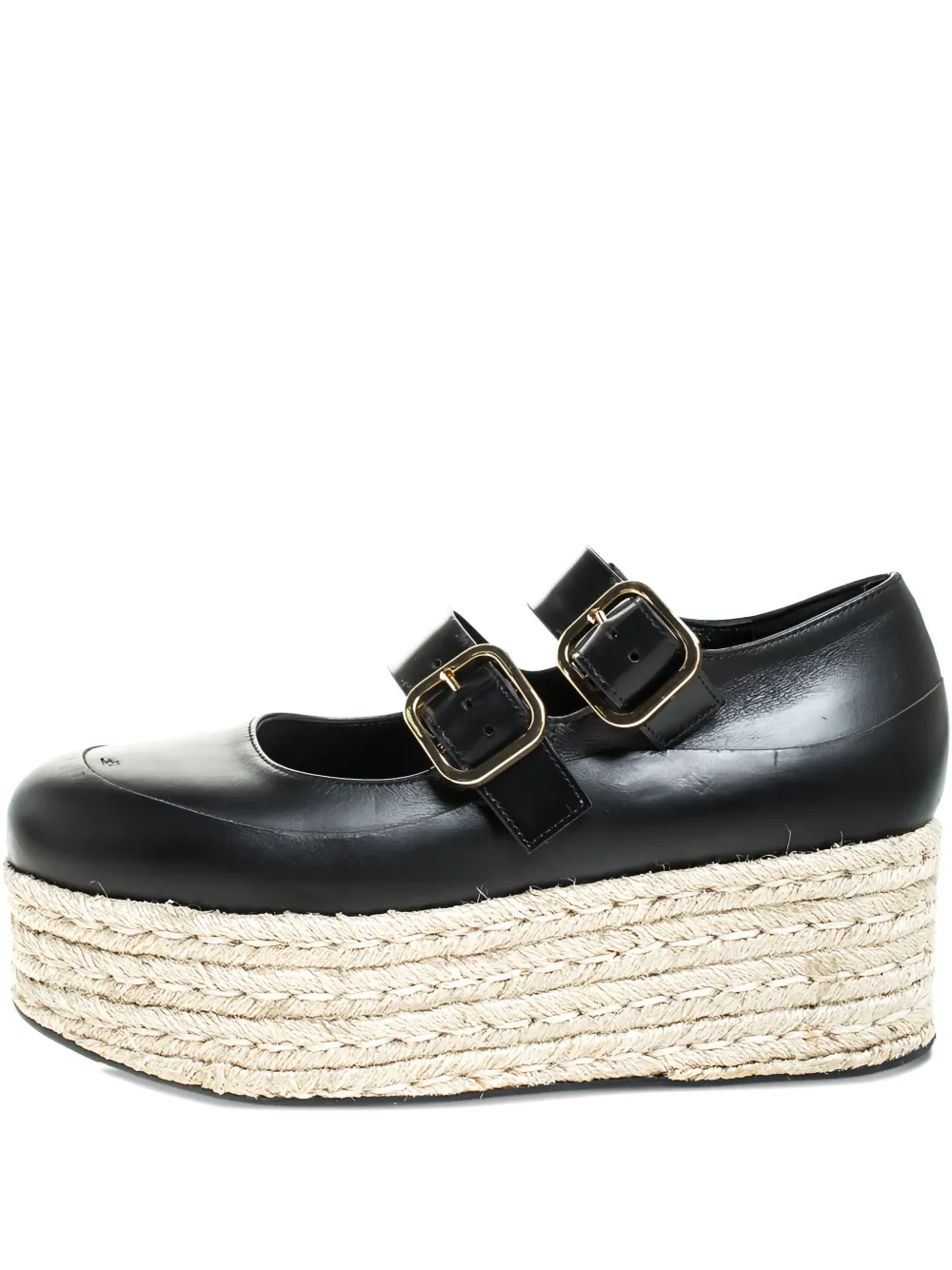 Marni Pre-Owned double-buckle platform espadrille | Black | Image 1