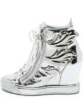 Giuseppe Zanotti Vintage metallic wedge sneakers - Silver