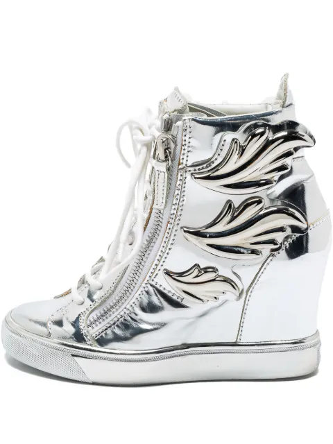 Giuseppe Zanotti Vintage metallic wedge sneakers