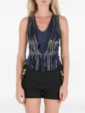Philosophy Di Alberta Ferretti Vintage plated chain-embellished top - Blue