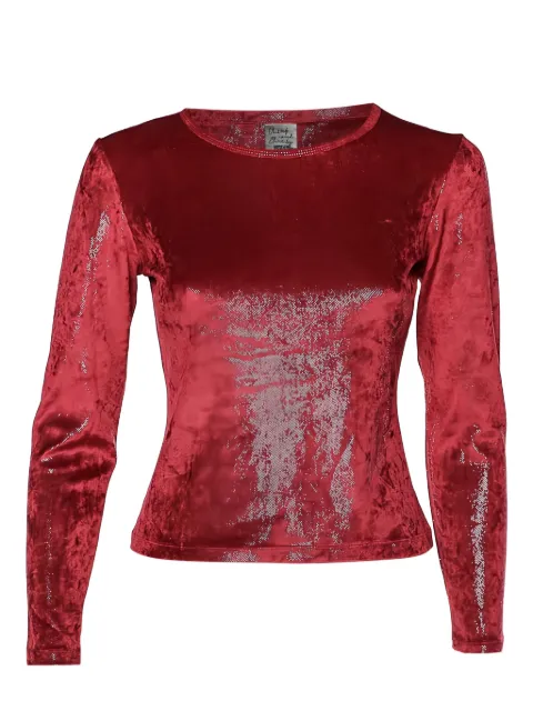 Moschino Pre-Owned velvet long-sleeve top