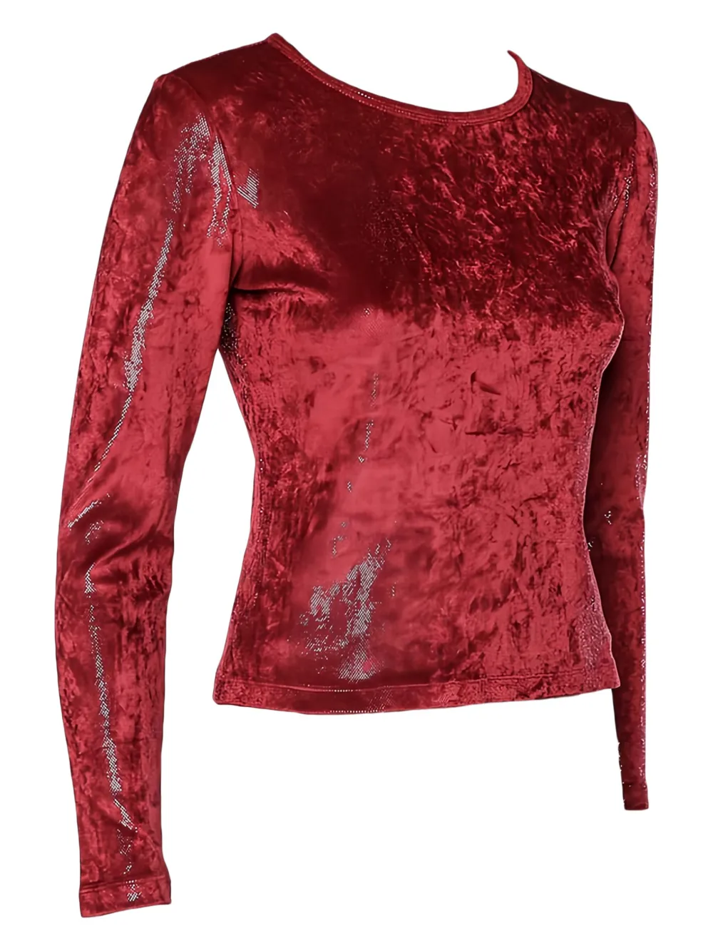Moschino Pre-Owned бархатный топ с длинными рукавами | Image 2