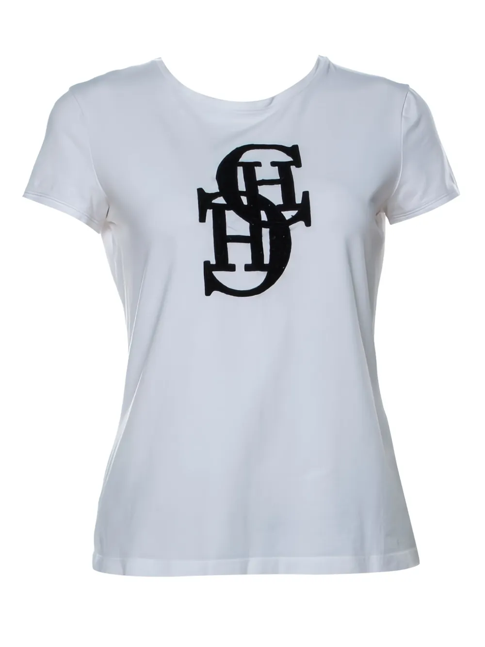logo embroidery short sleeve T-shirt
