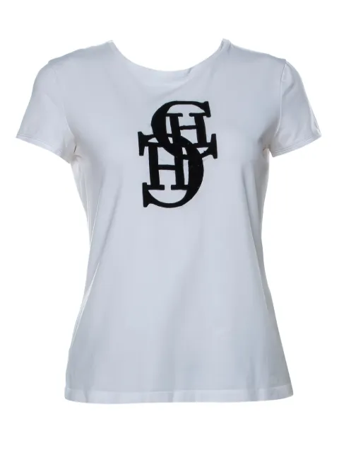 Carolina Herrera Vintage logo embroidery short sleeve T-shirt