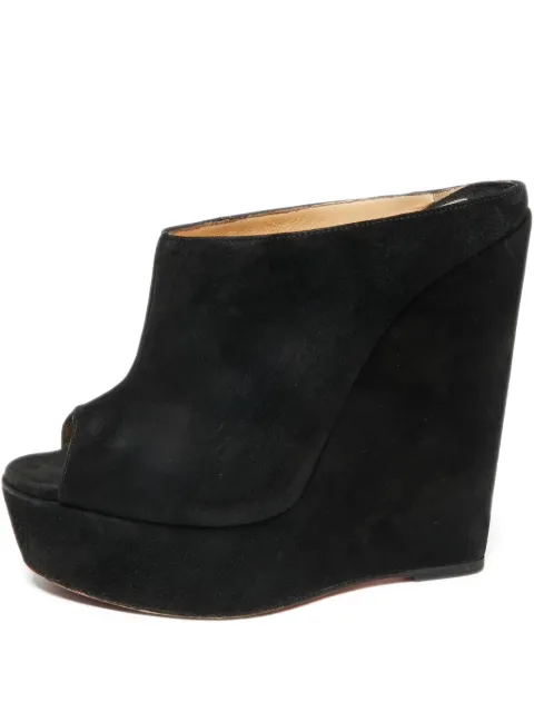 Christian Louboutin Pre-Owned sandalias de gamuza con tacón de 135mm