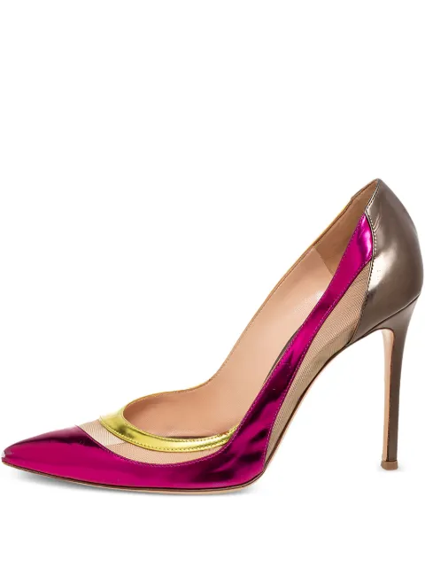 Gianvito Rossi pre-owned 100mm metallic pointed-toe pumps