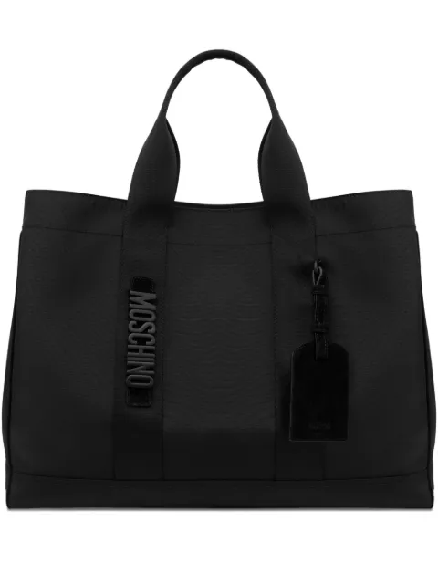 Moschino logo lettering tote bag