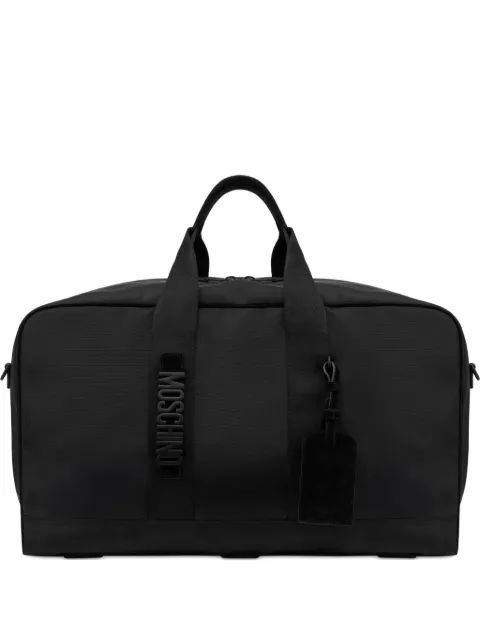 Moschino logo-plaque holdall