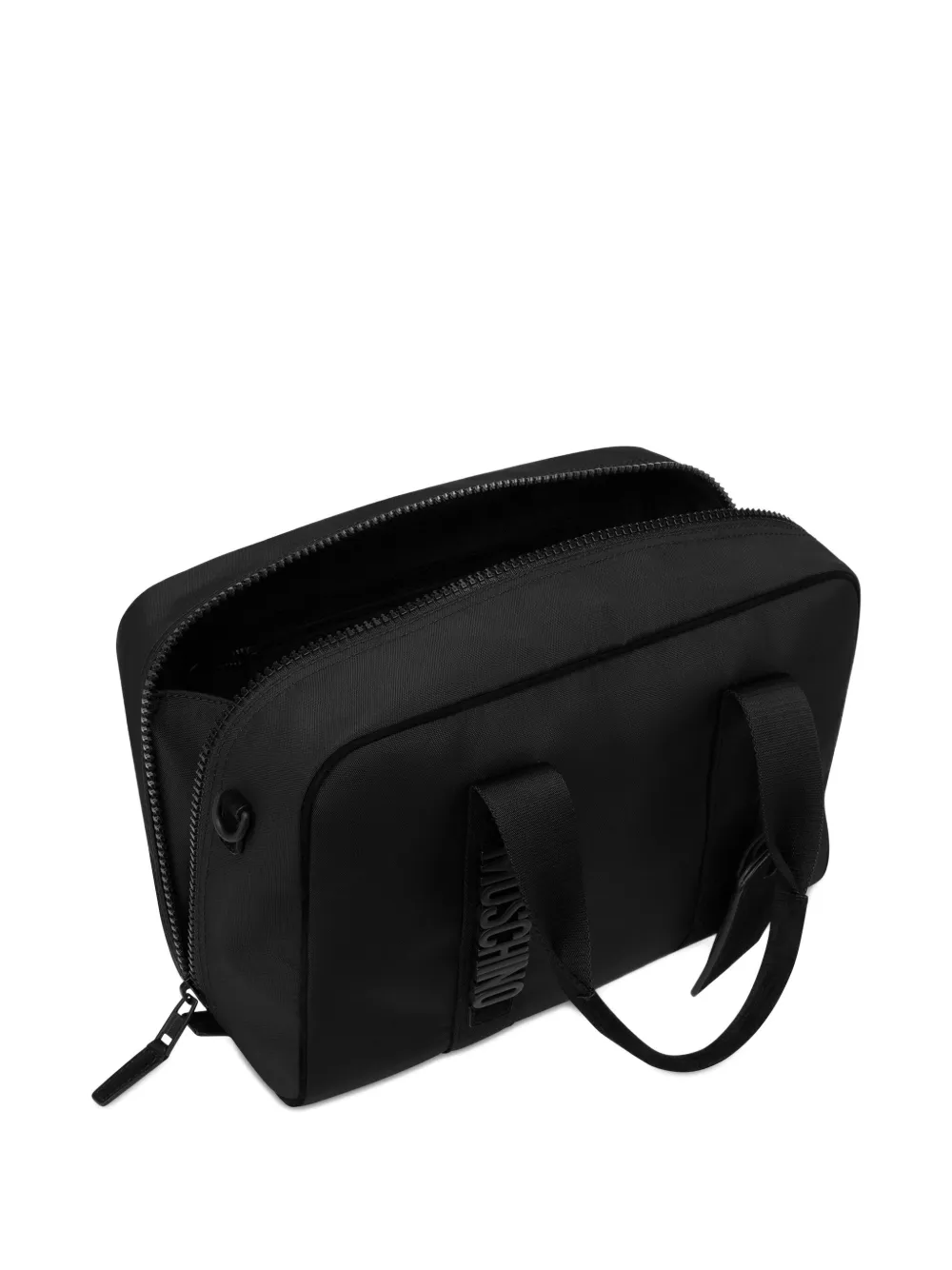 Moschino Laptoptas met logoplakkaat Zwart